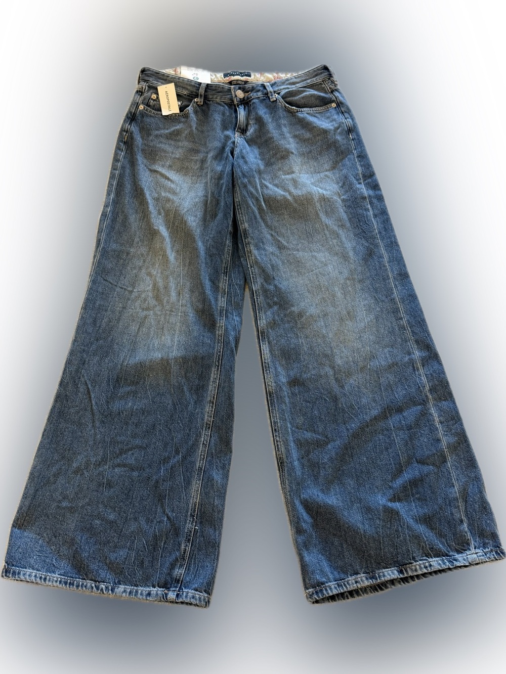 Aeropostale Super Low Rise Ultra Wide Leg Jeans NWT 8R Y2K